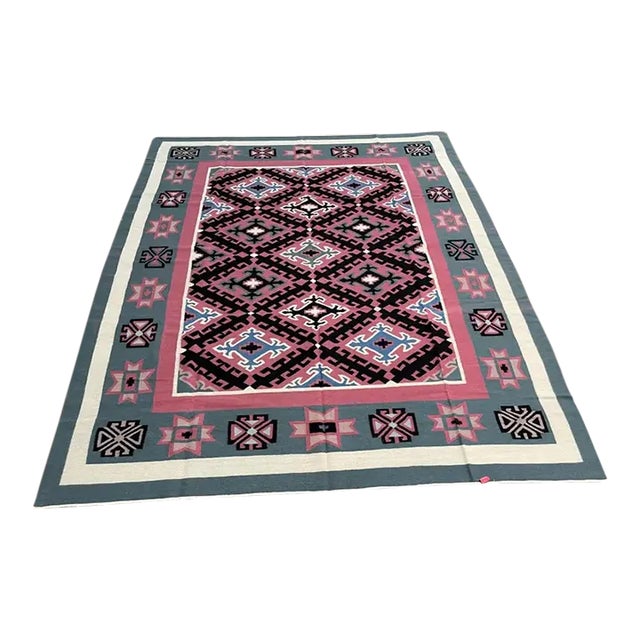 Handwoven French Style Chinese Kilim Rug 8'0" X 10'0" For Sale