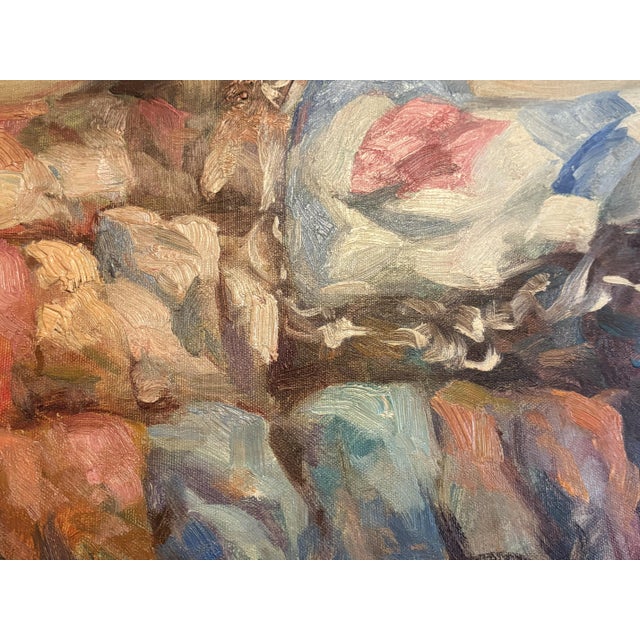Framed Original Tim Benjamin (American, 1958-Present) Oil Painting on Canvas 'Resting Nude' For Sale - Image 9 of 18