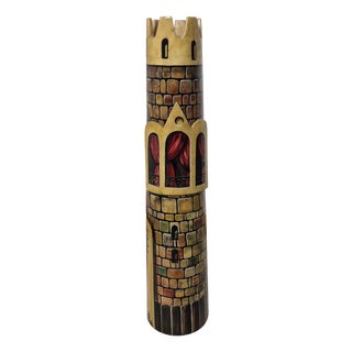 Vintage Tower-Shaped Floor Ashtray by Aldo Tura, 1950s For Sale
