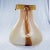 Late 20th Century Late 20th Century Hand Blown Art Glass Vase Rolled Lip Rim Cream Amber Orange For Sale - Image 5 of 8