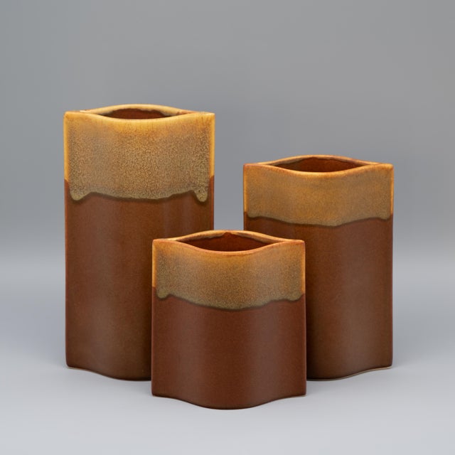 Mid-Century Modern Studio Line Pillowcase Vase Trio by Karl & Ursula Scheid for Rosenthal, Germany, 1980s, Set of 3 For Sale - Image 3 of 11