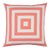 Schumacher Roxbury Indoor/Outdoor 20" Pillow in Coral For Sale