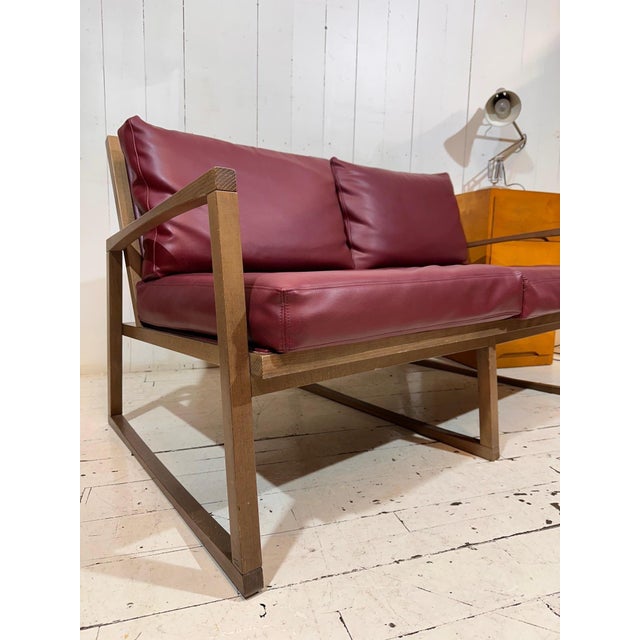 Vintage Two-Seater Sofa in Red Leather by Andy Thornton, 1995 For Sale - Image 3 of 13