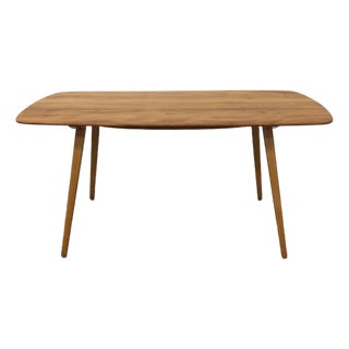 Vintage Mid Century Modern Plank Dining Table Attributed to Ercol For Sale