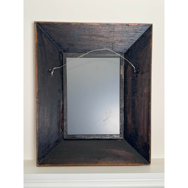 Vintage Spanish Revival Old World Oxblood Red & Gold Wall Mirror For Sale - Image 15 of 15