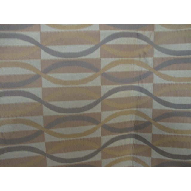 Silk Woven Fabric With Geometric Waves Pattern | Chairish