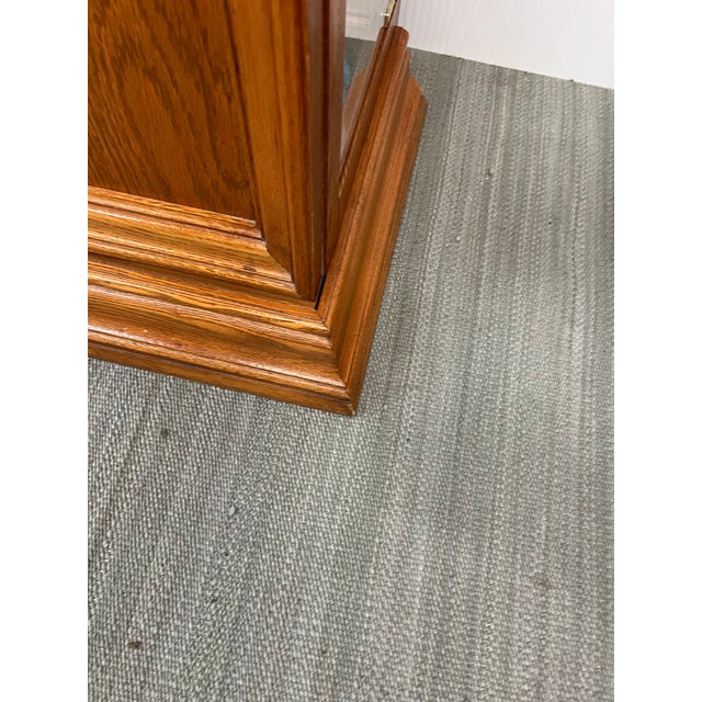 Brown Pulaski Furniture English Oak Lighted Curio Cabinet For Sale - Image 8 of 15