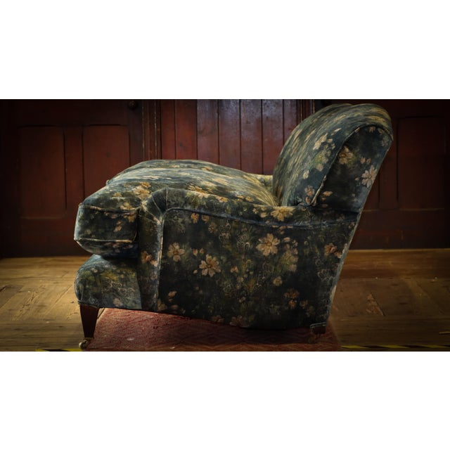 Forest Green Large Vintage Two-Seater Sofa in Velvet by George Smith, 2010s For Sale - Image 8 of 17