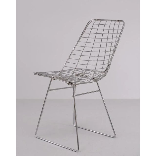 Pastoe Chrome Steel Wire Chair from Pastoe, 1968 For Sale - Image 4 of 8