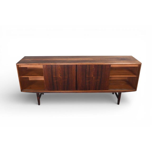 Mid 20th Century Mid 20th Century Low Brazilian Rosewood Credenza by E.W. Bach, Attributed For Sale - Image 5 of 12