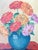 1930s Original Floral Still Life Oil Painting For Sale - Image 5 of 8