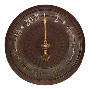 Early 20th Century Iron Elevator Indicator