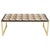 Mosaic Marble-Top Solid Brass Bracket Legs Coffee Table For Sale - Image 10 of 10