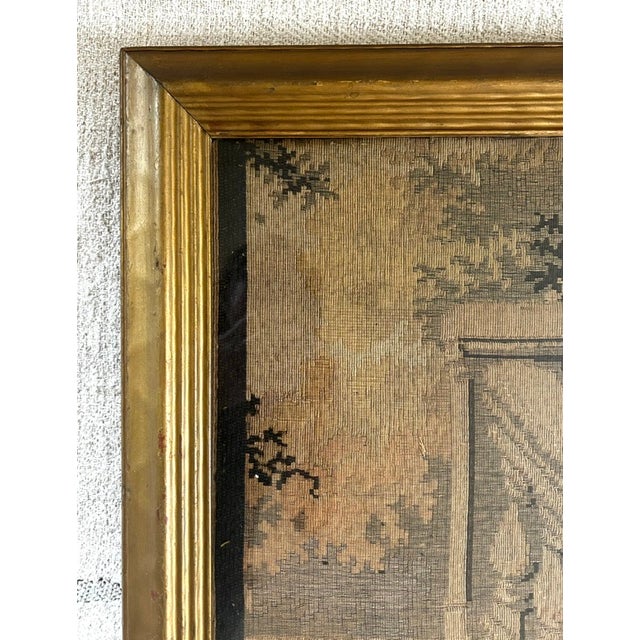 French Framed Antique European Woven Tapestry Textile For Sale - Image 3 of 16