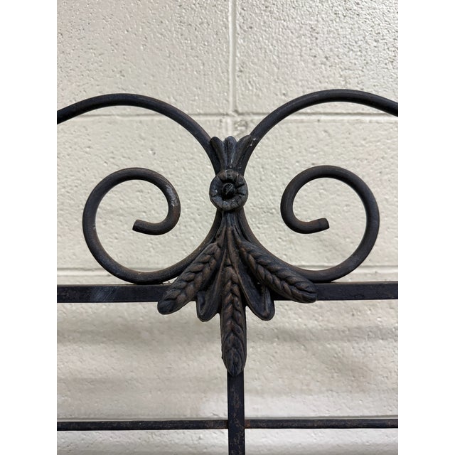 Late 20th Century Vintage French Country or Mediterranean Style Wrought Iron Brass Baker’s Rack For Sale - Image 5 of 15