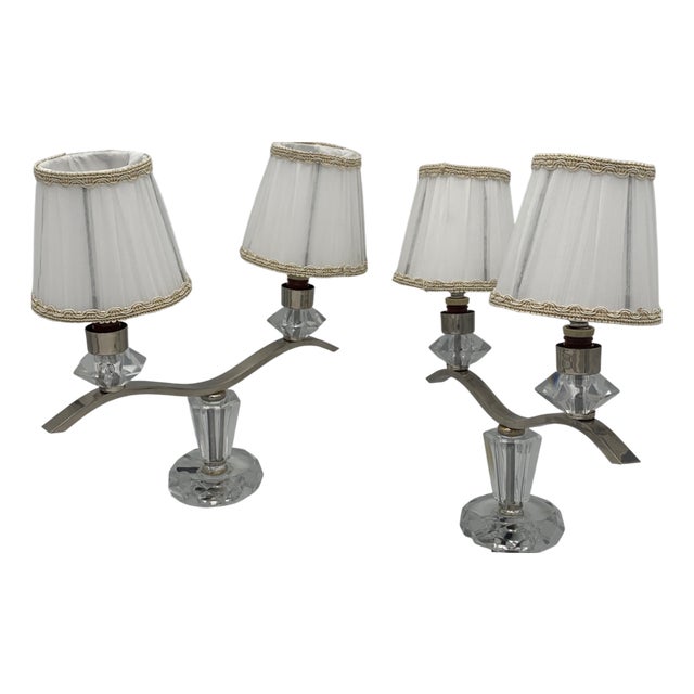 Murano Glass Table Lamps, 1930s, Set of 2 For Sale