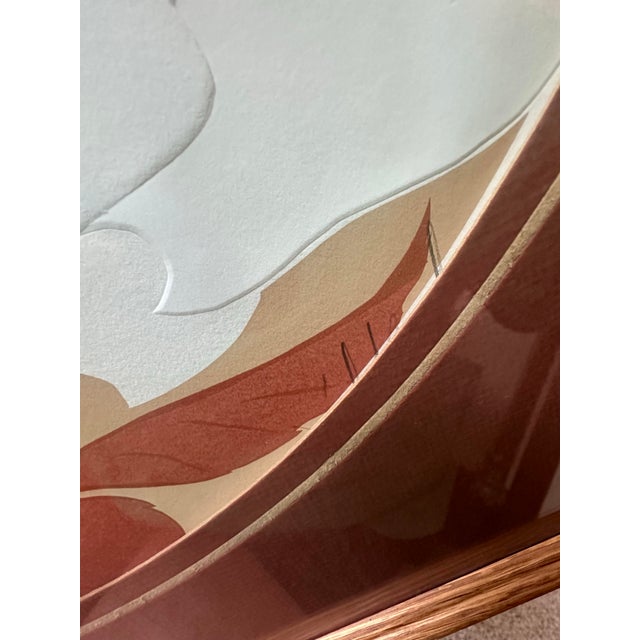 There's a quiet richness to this piece that photos almost can't capture — embossed roses rendered in warm autumn tones of...