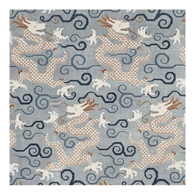 Sample - Schumacher Bixi Velvet Fabric in Celestine For Sale