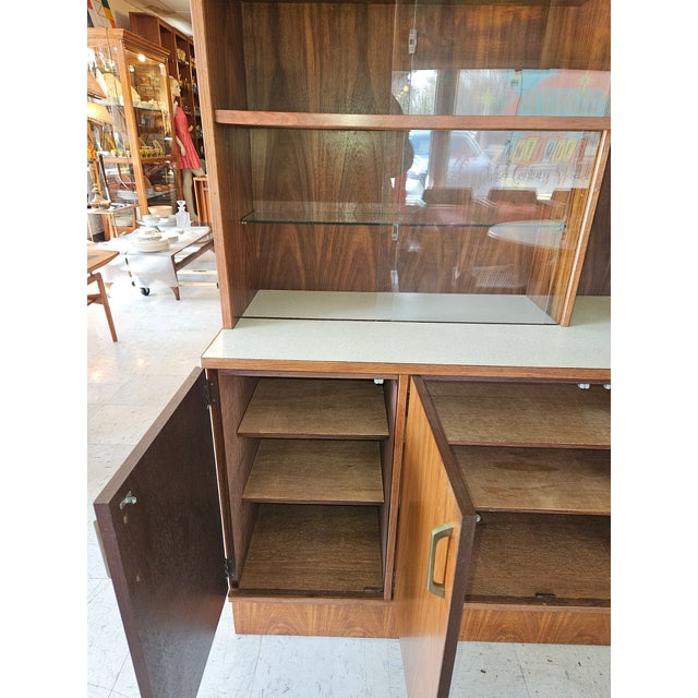 Vintage Mid-Century Japanese Teak Hutch | the Ultimate Home Bar For Sale - Image 11 of 18