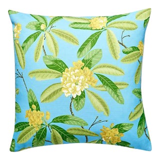 The House of Scalamandré Rhododendron Outdoor Pillow, Carolina For Sale