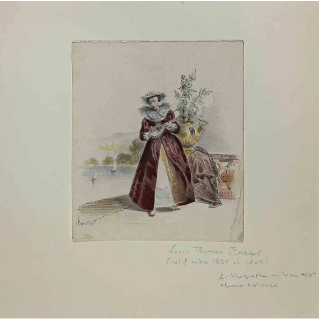 Portrait of a Lady is an Artwork realized by the French Artist Louis Thomas Bardel. Lithograph, Hand-signed by the artist...