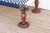 Long Blue & White Woven Charpai Bench For Sale In Los Angeles - Image 6 of 10