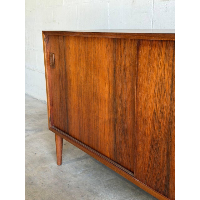 Wood Dr Viby J Rosewood Sideboard Credenza With Dual Sliding Doors Danish Mid-Century Modern 1960s For Sale - Image 7 of 13