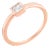 14K Rose Gold Plated .925 Sterling Silver 1/20 cttw Miracle Set Diamond Promise Ring (J-K Color, I1- EVS1010 For Sale