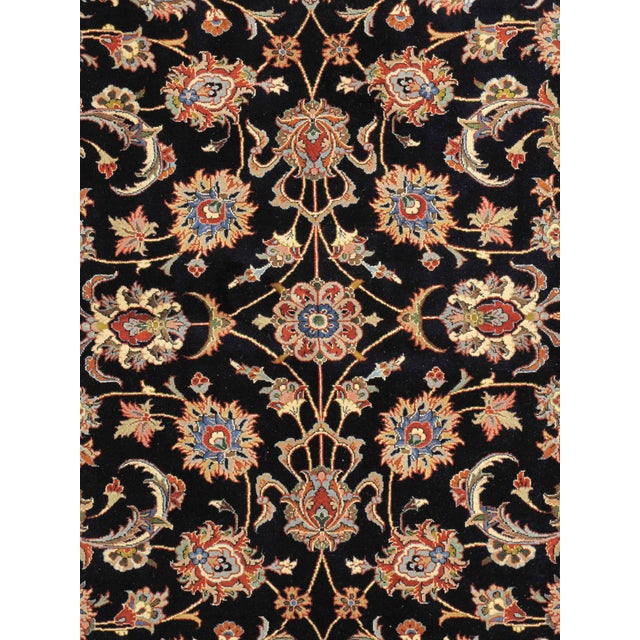 Traditional Vintage Hand-Knotted Persian Mashad Rug 7'3" X 8'11" For Sale - Image 3 of 4