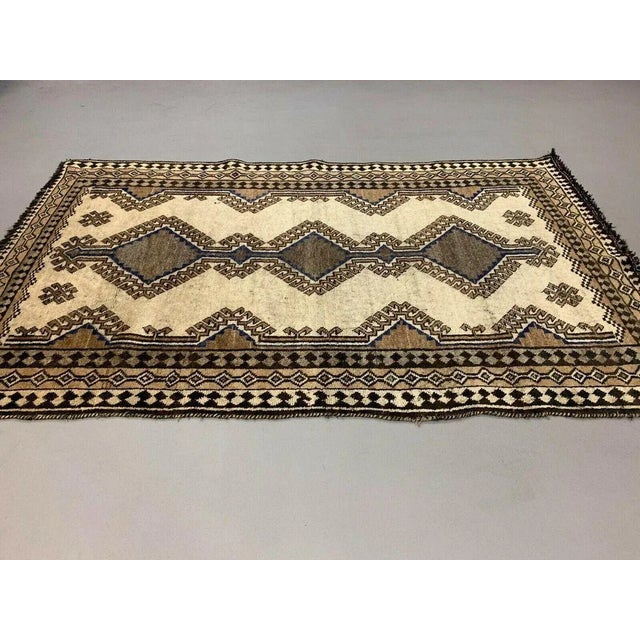 Vintage Middle Eastern Red Shabby Chic Rug, 1950s For Sale - Image 4 of 9