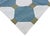 Handmade Cotton Flat Weave Area Rug, Teal Blue, Cream and Olive Green Tile Dhurrie - 8'x10' For Sale - Image 6 of 13
