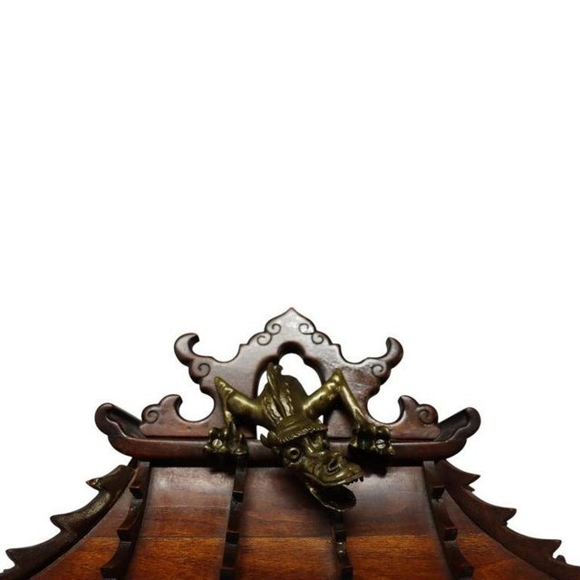 Late 19th Century Antique Japanese Dai-Nippon Carved Mahogany & Bone Vitrine With Mahogany C1890 For Sale - Image 5 of 18