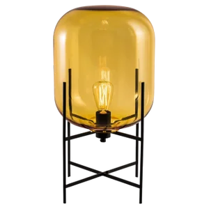 Oda Small Amber Black Table Lamp from Pulpo