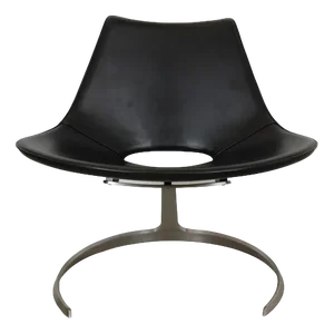 Scimitar Chair in Black Leather No. 23 from Fabricius and Kastholm, 1990s
