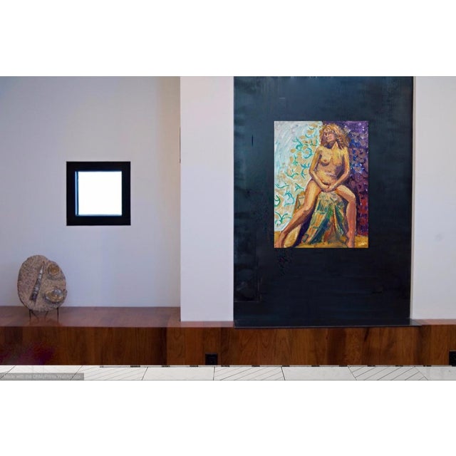 "Portrait of a French Blonde Nude" Contemporary Painting For Sale - Image 4 of 7