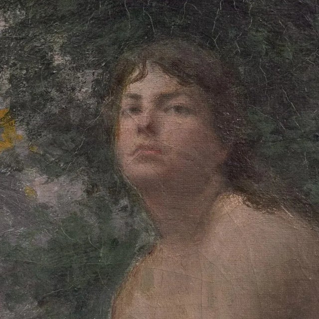 Mid 19th Century 'Bather at Dusk' by Lucien Henri Alphonse Verite, Salon Des Artistes Français, École Des Beaux-Arts, Paris For Sale - Image 5 of 8