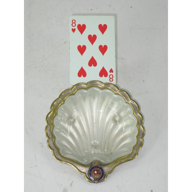 Dish Plate M.V. Georgic (1932) White Star Line (Crest) Silver Plate Glass Shell For Sale - Image 16 of 16