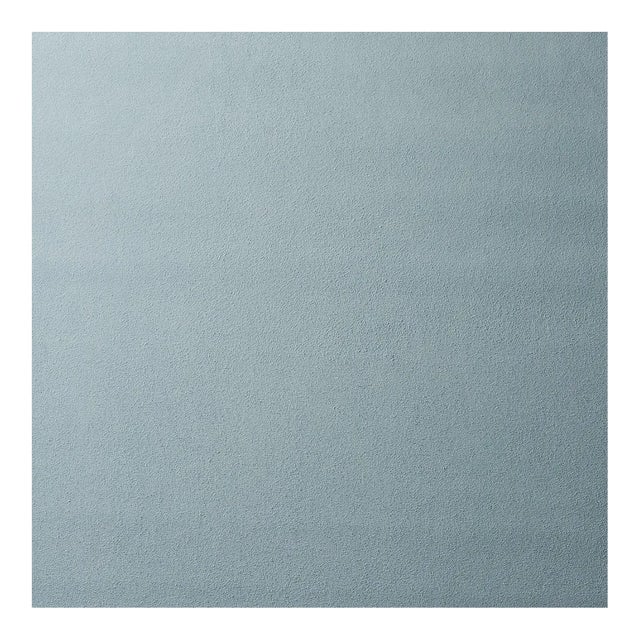Sample - Schumacher Vegan Suede Fabric in Sky For Sale