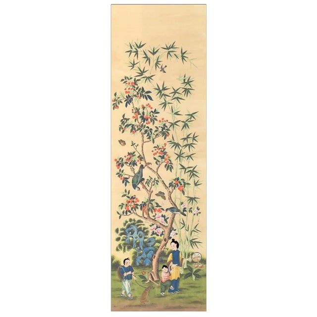 Not Yet Made - Made To Order 36" * H115"/Panel * 4ps, Chinoiserie Wall Panels, 18th Century Style,Tea Wallpaper For Sale - Image 5 of 5