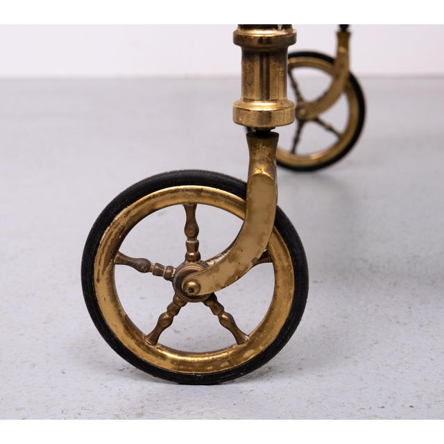 1950s Brass Bar Trolley, France, 1950s For Sale - Image 5 of 10