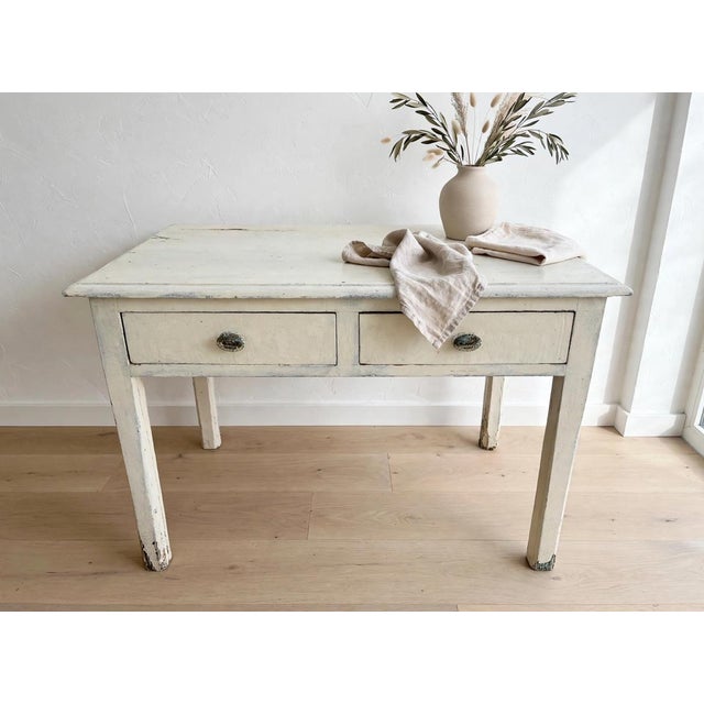 Worktable with Front Drawers, 1900 For Sale - Image 4 of 9