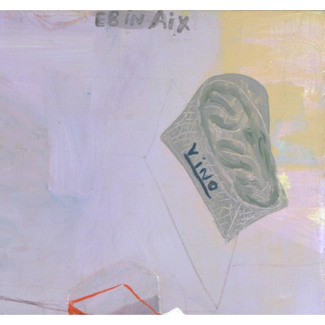 Mid-Century Modern 1980s Eb in Aix by Patricia Zinsmeister Parker Painting For Sale - Image 3 of 4