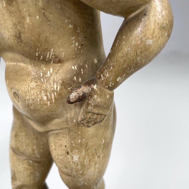 Antique Italian Wooden Cherub Sculptures, 1890s, Set of 2 For Sale - Image 12 of 18