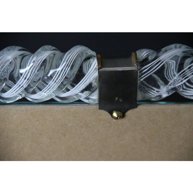 Large White Filigree Murano Glass Photo Frame from Venini, 1950s For Sale - Image 9 of 14