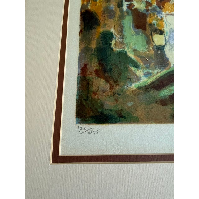 Green Mid 20th Century Signed Lithograph of Horses and Riders by French Artist, Georges Trincot For Sale - Image 8 of 11