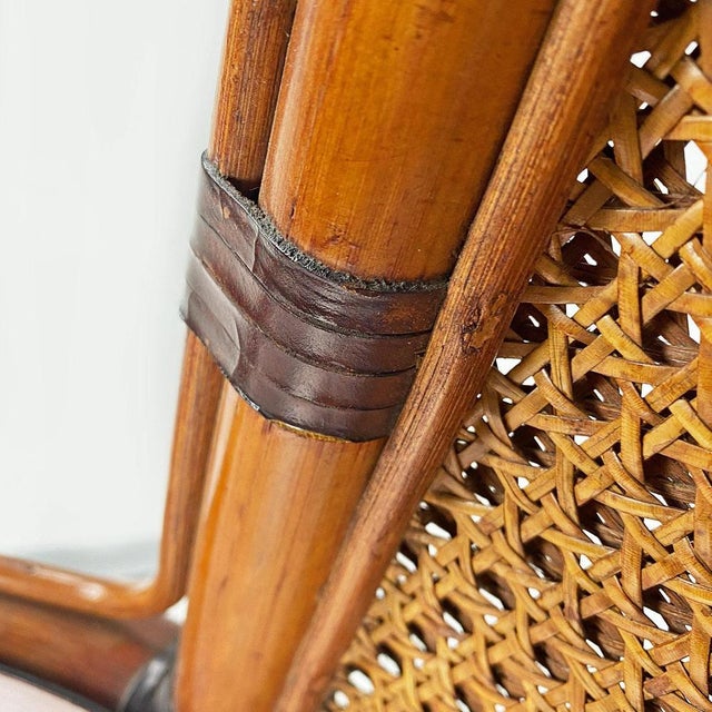 Modern Italian Cockpit Chair in Vienna Straw Wood and Steel, 1970s For Sale - Image 15 of 18