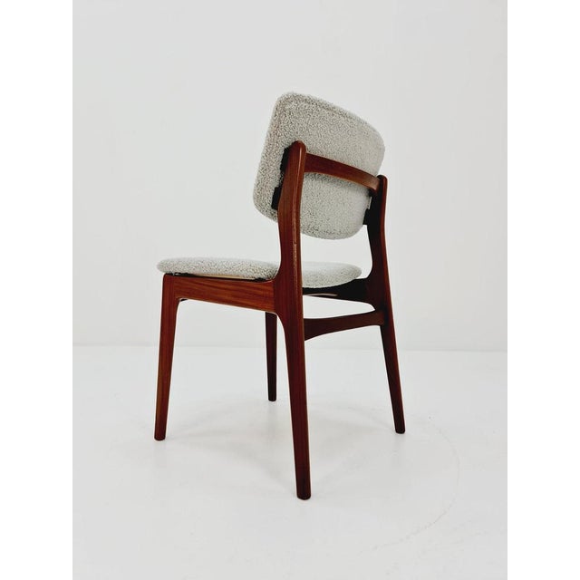 Gray Vintage Danish Teak Chair with Teddy Fabric, 1960s For Sale - Image 8 of 11