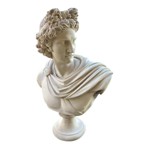 Vintage Alabaster Bust of Greek God Apollo 20th C