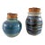 Vintage Studio Ceramic Jars With Cork Stoppers - Set of 2 For Sale