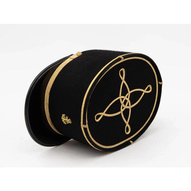 Textile Vintage French Military Academy Officers Hat, Mid Century For Sale - Image 7 of 10